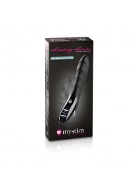 Вибратор с электростимуляцией Sizzling Simon Black Edition - 27 см. - MyStim - купить с доставкой в Хабаровске