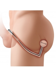 Кольцо на пенис с анальным стимулятором Stainless Steel Anal Hook   Cock Ring - BlueLine - в Хабаровске купить с доставкой