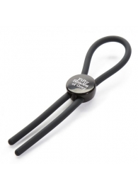 Тёмно-серое эрекционное кольцо с зажимом Again and Again Adjustable Cock Ring - Fifty Shades of Grey - в Хабаровске купить с доставкой