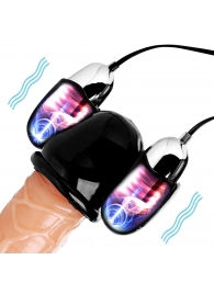 Черная стимулирующая насадка для головки полового члена Multi Speed Vibrating Penis Head Teaser - XR Brands - в Хабаровске купить с доставкой