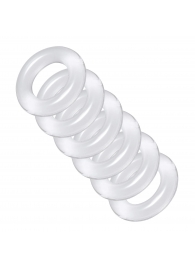 Комплект из 6 прозрачных эрекционных колец Ring Master Custom Ball Stretcher Kit - XR Brands - в Хабаровске купить с доставкой