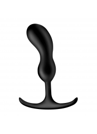 Черный массажер простаты с утяжелителями Premium Silicone Weighted Prostate Plug Medium - 16,3 см. - XR Brands - в Хабаровске купить с доставкой