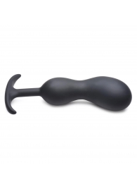 Черный массажер простаты с утяжелителями Premium Silicone Weighted Prostate Plug XL - 20,8 см. - XR Brands - в Хабаровске купить с доставкой