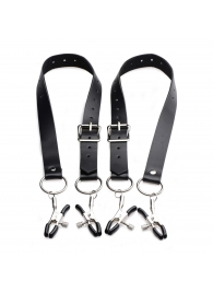 Ремни с зажимами для половых губ Spread Labia Spreader Straps with Clamps - XR Brands - купить с доставкой в Хабаровске