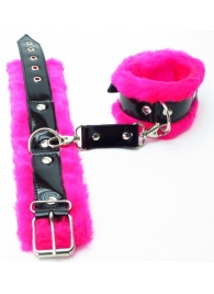 Оковы на ноги с розовым мехом BDSM Light - БДСМ Арсенал - купить с доставкой в Хабаровске