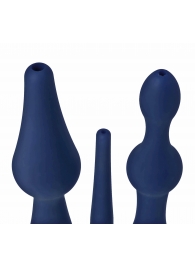 Набор из 3 универсальных насадок для анального душа Universal 3 Piece Silicone Enema Attachment Set - XR Brands - купить с доставкой в Хабаровске
