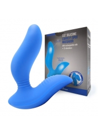 Синий вибромассажер простаты 3,5’’ Curve P-spot Massager - 12 см. - Erokay - в Хабаровске купить с доставкой
