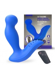 Синий вибромассажер простаты 3,5’’ Remote Control P-spot Massager - 12,5 см. - Erokay - в Хабаровске купить с доставкой