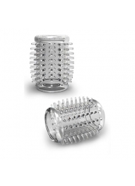 Прозрачная насадка с шипами STAY HARD COCK SLEEVE 01 CLEAR - Blush Novelties - в Хабаровске купить с доставкой