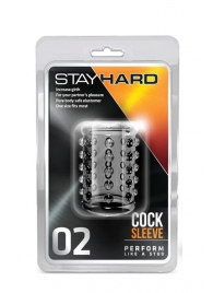 Прозрачная насадка на пенис с шишечками STAY HARD COCK SLEEVE 02 CLEAR - Blush Novelties - в Хабаровске купить с доставкой