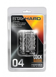 Прозрачная насадка с бороздками STAY HARD COCK SLEEVE 04 CLEAR - Blush Novelties - в Хабаровске купить с доставкой