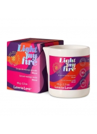Массажная свеча Light My Fire с ароматом моной - 80 мл. - Love to Love - купить с доставкой в Хабаровске