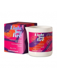 Массажная свеча Light My Fire Coconut с ароматом кокоса - 65 гр. - Love to Love - купить с доставкой в Хабаровске