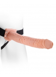 Фаллопротез телесного цвета Hollow Strap-On - 29 см. - Pipedream - купить с доставкой в Хабаровске