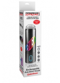 Перезаряжаемый мастурбатор-ротик Extreme Toyz Rechargeable Roto-Bator Mouth - Pipedream - в Хабаровске купить с доставкой