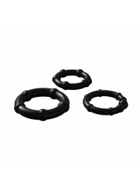 Набор из 3 черных эрекционных колец Babooom Ring Set - Adrien Lastic - в Хабаровске купить с доставкой