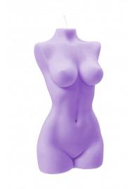 Фиолетовая интерьерная свеча в форме женского торса - 850 гр. - Pecado - купить с доставкой в Хабаровске