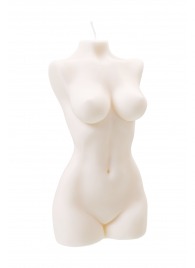 Белая интерьерная свеча в форме женского торса - 850 гр. - Pecado - купить с доставкой в Хабаровске