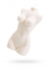 Белая интерьерная свеча в форме женского торса - 850 гр. - Pecado - купить с доставкой в Хабаровске