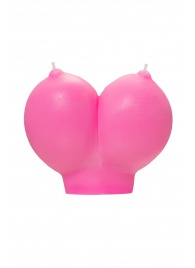 Розовая свеча «Сиськи» - 150 гр. - Pecado - купить с доставкой в Хабаровске