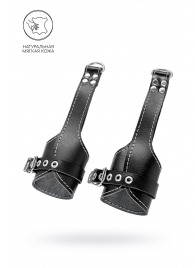 Черные подвесы с белой строчкой - Pecado - купить с доставкой в Хабаровске