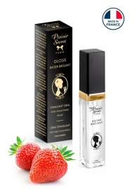 Стимулирующий блеск для губ со вкусом клубники - 7 мл. - Plaisir Secret - купить с доставкой в Хабаровске