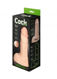 Телесный фаллоудлинитель с мошонкой Cock Next - 19 см. - LOVETOY (А-Полимер) - в Хабаровске купить с доставкой