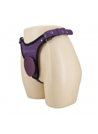 Фиолетовые трусики харнесс с платформой Caludio III - Baile - купить с доставкой в Хабаровске