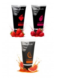 Набор из 3 съедобных лубрикантов JUJU (клубника, малина, грейпфрут) - JuJu - купить с доставкой в Хабаровске