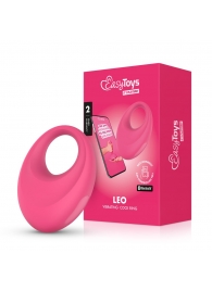 Розовое интерактивное эрекционное виброкольцо Leo - Easy toys - в Хабаровске купить с доставкой