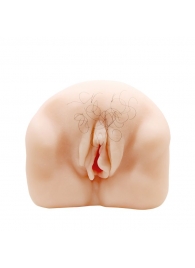 Телесный мастурбатор-вагина с оволосением и вибрацией - Baile - в Хабаровске купить с доставкой