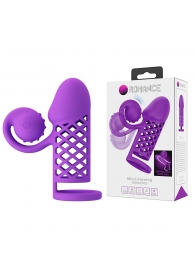 Фиолетовая вибронасадка с клиторальным отростком Harden - Baile - в Хабаровске купить с доставкой