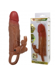 Карамельная вибронасадка с клиторальным стимулятором Osmar - 20,5 см. - Baile - в Хабаровске купить с доставкой