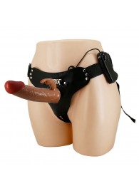 Мужской полый страпон с вибрацией Marion - Baile - купить с доставкой в Хабаровске