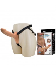 Телесный полый мужской страпон London - 16,8 см. - Baile - купить с доставкой в Хабаровске