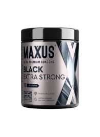 Черные утолщенные презервативы MAXUS Extra Strong с железным кейсом - 15 шт. - Maxus - купить с доставкой в Хабаровске