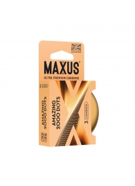 Точечные презервативы MAXUS 2000 Amazing Dots с железным кейсом - 3 шт. - Maxus - купить с доставкой в Хабаровске
