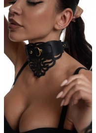 Фигурный чокер с узорами и золотистой фурнитурой - Crazy Handmade - купить с доставкой в Хабаровске