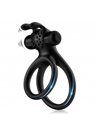 Черное эрекционное виброкольцо с подхватом мошонки Stay Hard - Boys of Toys - в Хабаровске купить с доставкой