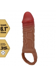 Реалистичная насадка на член Peirre - 15,5 см. - Baile - в Хабаровске купить с доставкой