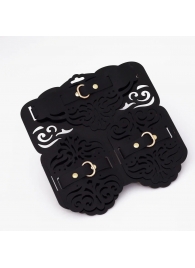 Фигурный набор для БДСМ-игр с узорами и золотистой фурнитурой - Crazy Handmade - купить с доставкой в Хабаровске