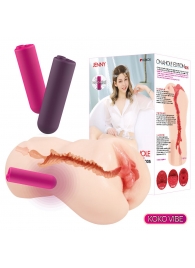 Мастурбатор-вагина с вибрацией Jenny Onahole edition 005 - KOKOS - в Хабаровске купить с доставкой