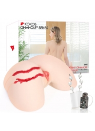 Мастурбатор-полуторс с двойным слоем материала и вибрацией Jenny Onahole Real Hips - KOKOS - в Хабаровске купить с доставкой