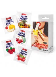 Набор из 5 саше съедобных смазок Tutti-Frutti - Биоритм - купить с доставкой в Хабаровске