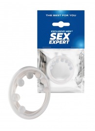 Эрекционное кольцо с мягкой стимулирующей насадкой - Sex Expert - в Хабаровске купить с доставкой