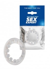 Эрекционное кольцо со стимулирующими шариками на поверхности - Sex Expert - в Хабаровске купить с доставкой