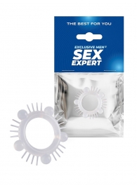 Эластичное эрекционное кольцо с шишечками и шипами - Sex Expert - в Хабаровске купить с доставкой