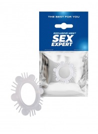 Эластичное эрекционное кольцо с шипиками и шариками - Sex Expert - в Хабаровске купить с доставкой