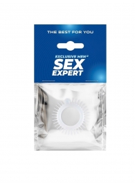 Эластичное эрекционное кольцо с шипиками и шариком - Sex Expert - в Хабаровске купить с доставкой