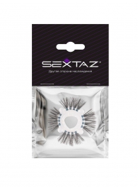 Эластичное эрекционное кольцо с черными «ресничками» - Sextaz - в Хабаровске купить с доставкой